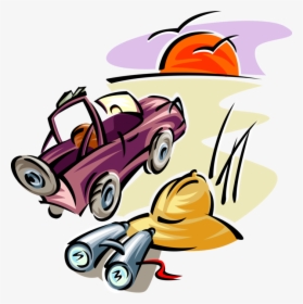 Vector Illustration Of Travel Safari Jeep With Pith, HD Png Download, Free Download