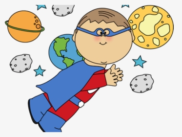 Transparent Space Clipart Planets - Super Hero Kids Clipart, HD Png Download, Free Download