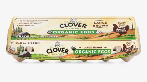 Clover Sonoma Organic Eggs Large Brown One Dozen - Convenience Food, HD Png Download, Free Download