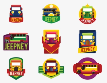 Jeepney Labels Vector - Jeepney Front View Vector, HD Png Download, Free Download