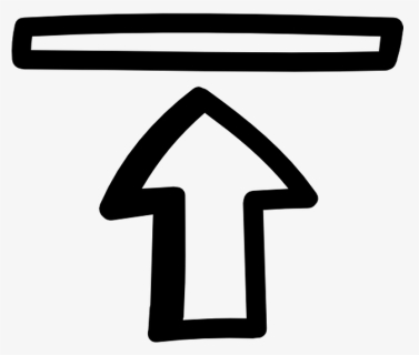 Go To The Top Hand Drawn Interface Symbol With An Arrow, HD Png Download, Free Download