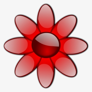 Flower Red Glass Glossy Glow Transparent Image, HD Png Download, Free Download