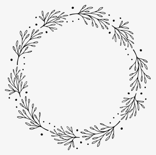 ##laurel #wreath #handdrawn #round #circle #monogram, HD Png Download, Free Download