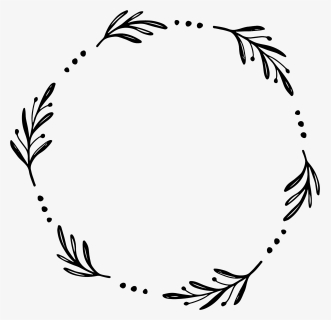 ##laurel #wreath #handdrawn #round #circle #monogram, HD Png Download, Free Download
