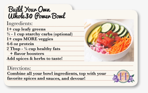 Build Your Own Power Bowl, HD Png Download, Free Download