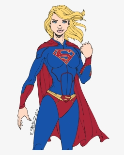 Collection Of Free Supergirl Drawing Simple Download, HD Png Download, Free Download