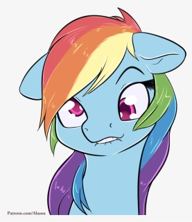 Alasou, Derp, Funny Face, Lip Bite, Patreon, Pony,, HD Png Download, Free Download