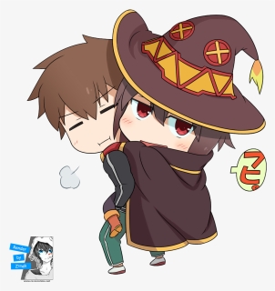 Render Satou Kazuma & Megumin Chibi, HD Png Download, Free Download