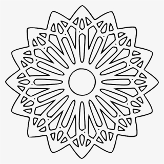 Outline, Star, Figure, Round, Art, Mandala, Outlines, HD Png Download, Free Download