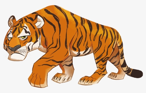 Tiger, Cartoon, Drawing, Wildlife, Big Cats Png Image, Transparent Png, Free Download