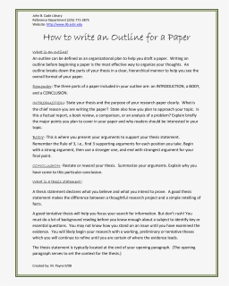 Outline For Writing Paper Main Image, HD Png Download, Free Download