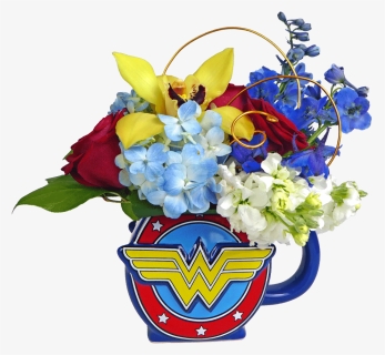 Wonder Woman Flower Mug, HD Png Download, Free Download