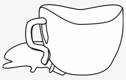 Cup Black White Art Coloring Book Svg Colouringbook, HD Png Download, Free Download