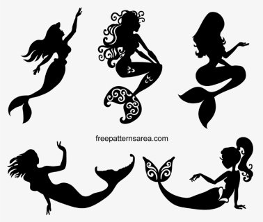 Mermaid Silhouette Png, Transparent Png, Free Download