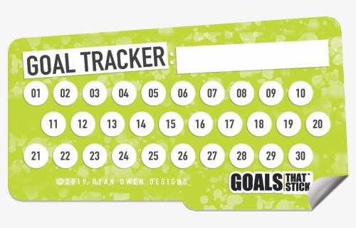 Goals That Stick 30 Day Tracker With Fold, HD Png Download, Free Download