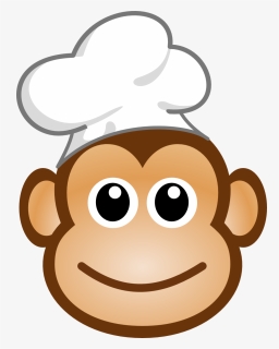 Logo Cuisine Amusante Singe Chef Aux Yeux Kawaii, HD Png Download, Free Download