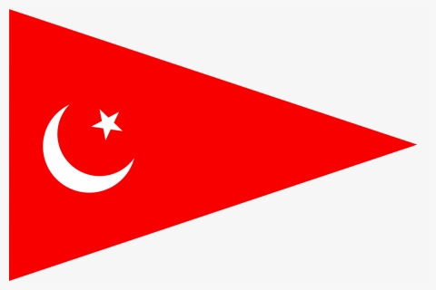 Triangular Red Flag With White Crescent, HD Png Download, Free Download