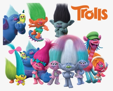 Trolls Movie Cake Toppers , Png Download, Transparent Png - kindpng