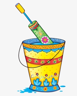 Transparent Holi Bucket For Happy Holi For Holi, HD Png Download, Free Download