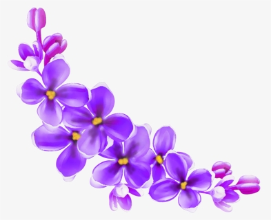 Hand Painted Delicate Purple Flower Png Transparent - Background Purple Flower Png, Png Download, Free Download