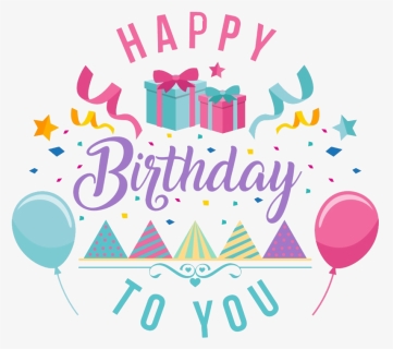 Happy Birthday Text Png Transparent Images - Graphic Design, Png Download, Free Download