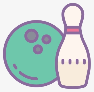 Ten-pin Bowling Clipart , Png Download - Bowling Icon Cute, Transparent Png, Free Download