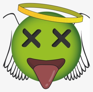 Alien Face Emoji Png Pic - Angel Wings Png Cartoon, Transparent Png, Free Download