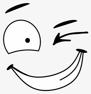 Outline Face Art Emoji Png File - Line Art, Transparent Png, Free Download