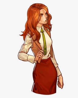 Female Character With Red Hair, HD Png Download, Free Download