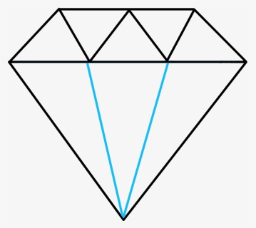 How To Draw Diamond - Transparent Diamond Drawing Png, Png Download, Free Download