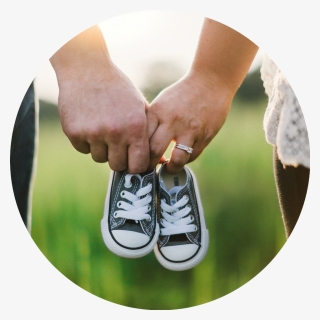 Holding Hands 5fe1dd4a43 - Sneakers Pregnancy Announcement, HD Png Download, Free Download