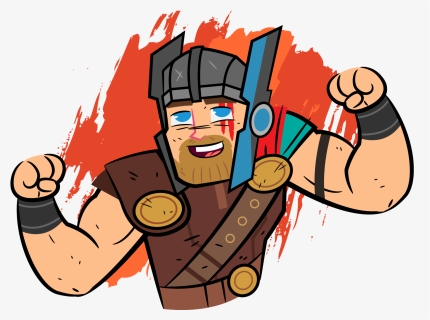 Marvel Thor Ragnarok Animated Facebook Messaging Sticker - Cartoon, HD Png Download, Free Download