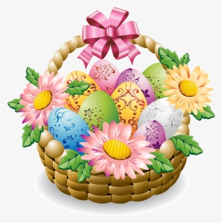 Country Clipart Easter Basket - Easter Basket Clipart, HD Png Download, Free Download