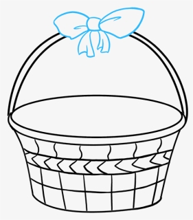 How To Draw An Easter Basket - Easter Basket Drawing Easy, HD Png Download, Free Download
