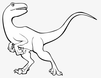 Raptor Dinosaur Drawing At Getdrawings - Dinosaur Line Art Png, Transparent Png, Free Download