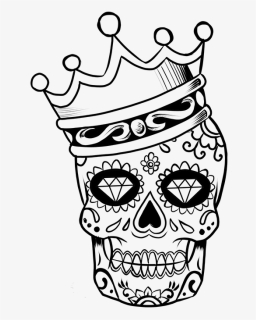 Skull Drawing Day Of The Dead, HD Png Download, Free Download