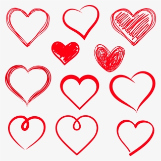 Drawing Heart Royalty - Heart Hand Drawing Vector, HD Png Download, Free Download