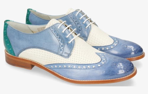 Derby Shoes Amelie 3 Vegas Neptune Blue Perfo White - Sneakers, HD Png Download, Free Download