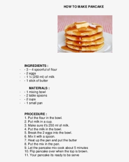 Materials You Need To Make Pancakes, HD Png Download, Free Download