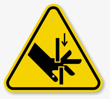 Iso Hand Crush, Moving Parts Symbol Warning Sign - Hand Crush Hazard Sign, HD Png Download, Free Download