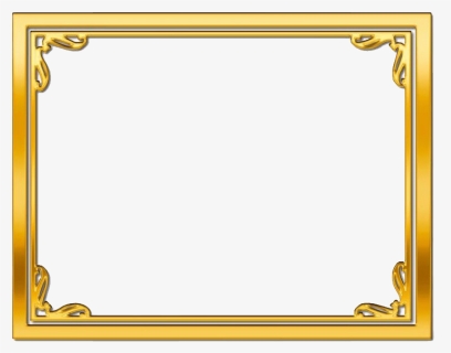 Rectangle Golden Frame Border Png Image - Certificate Border Design Hd, Transparent Png, Free Download