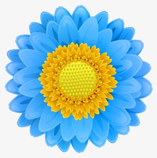 Blue Flower Png , Png Download - Orange Flower Clipart, Transparent Png, Free Download