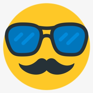 Cool Whatsapp Hipster Emoji Png Photos - Smiley, Transparent Png, Free Download