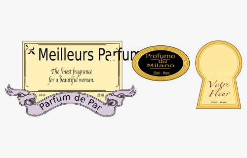 3 Perfume Labels Clip Arts - Cartoon, HD Png Download, Free Download