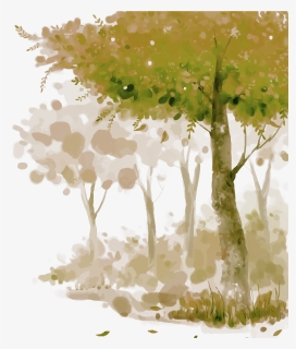 Transparent Watercolor Texture Png - Background Forest Watercolor Png, Png Download, Free Download