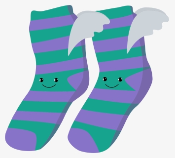 Anthropomorphic Winged Socks Clip Arts - Animasi Kaos Kaki Png ...