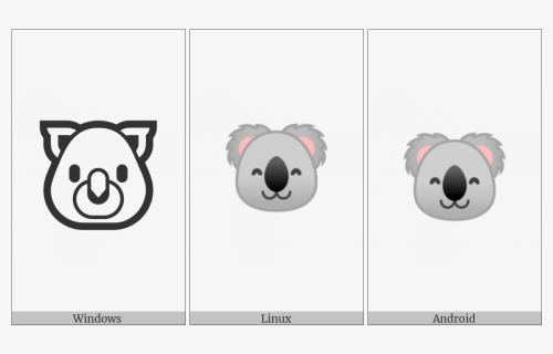 Koala On Various Operating Systems - Cartoon, HD Png Download, Free Download