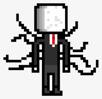 Slender Man Pixel Art 1) I Didnt Use A Refference Thats - Pixel Slender Man 8 Bit, HD Png Download, Free Download