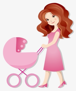 Pushing A Day - Mother Cartoon, HD Png Download, Free Download