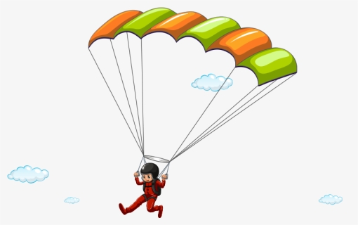 Png Parachute Illustration - Parachute Cartoon, Transparent Png, Free Download
